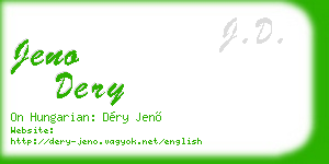 jeno dery business card